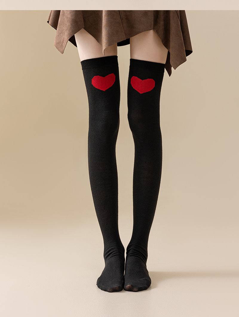 American Style Valentines Day Party Holiday Love Lips Over The Knee Socks
